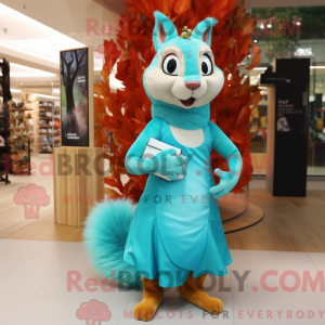 Turkis egern maskot kostume...