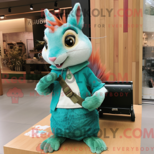 Turkis egern maskot kostume...