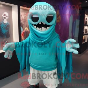 Teal Undead mascottekostuum...