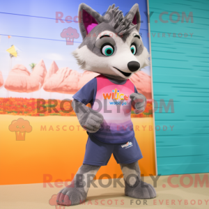 Wolf mascot costume...