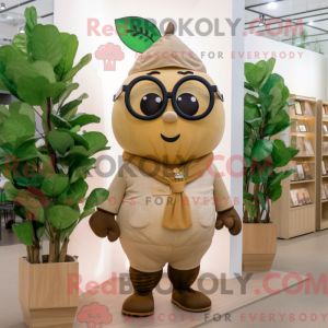 Tan Pear mascottekostuum...