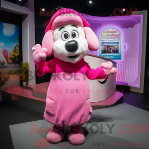 Pink Sheep-mascottekostuum...