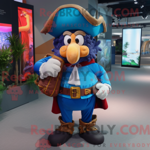 Blauwe piraat mascotte...