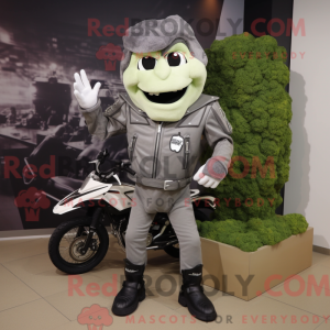 Grå Caesar Salad Maskot...