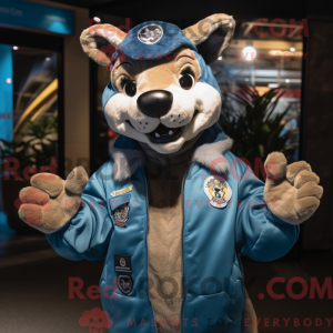 Blue Thylacosmilus mascot...