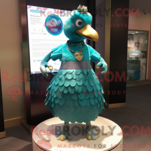 Máscara Teal Dodo Bird com...