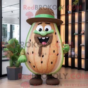Brun vandmelon maskot...