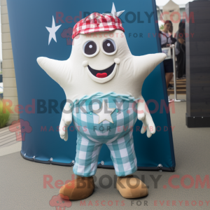 White Starfish maskot...