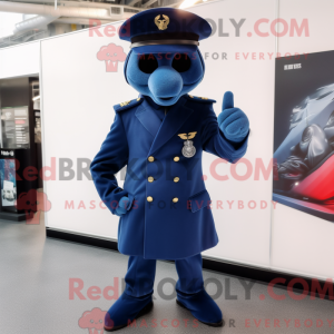 Blue Navy Soldier maskot...