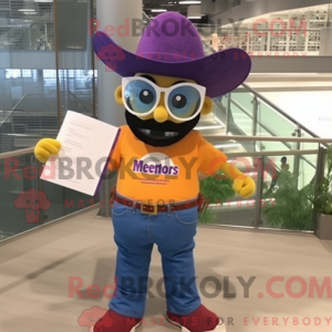 Personaggio mascotte viola...