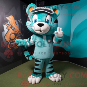Postava maskota Teal Tiger...
