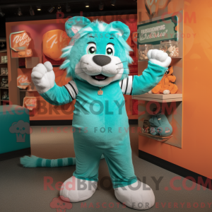 Postava maskota Teal Tiger...