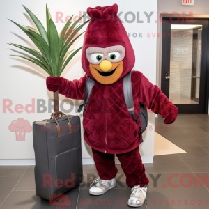 Maroon aas maskot kostume...
