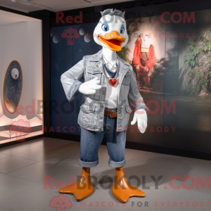 Silver Muscovy Duck mascot...