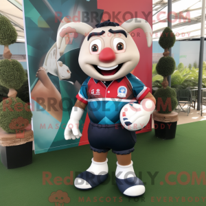 Rugbyball-Maskottchen-Kostü...
