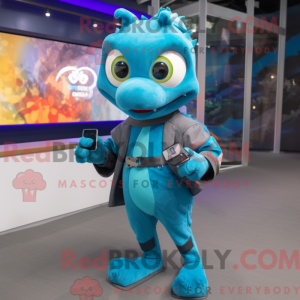 Cyan Barracuda máscara de...