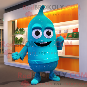 Turkis peber maskot kostume...