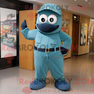 Postava maskota Teal Navy...
