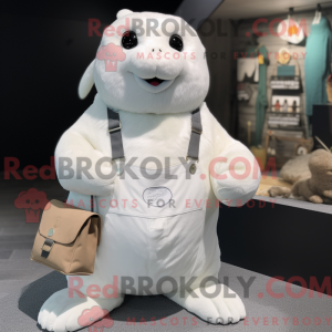 Máscara de selo branco com...