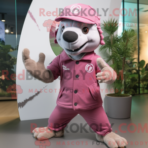Pink Pangolin mascot...