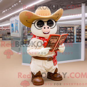 Máscara de cowboy creme...