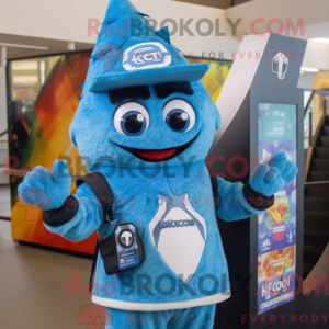 Blue Nachos mascot costume...