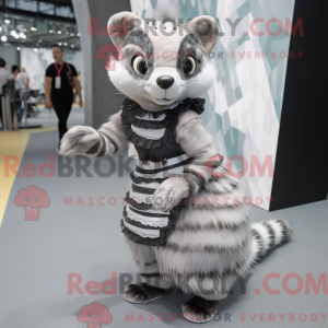 Grå Civet-maskotdraktfigur...