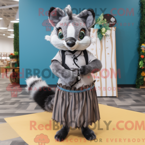 Grå Civet maskot kostume...
