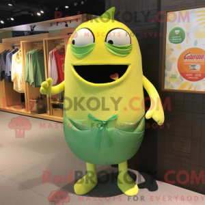 Citron gul grøn øl maskot...