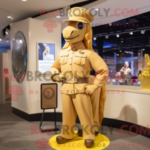 Gold Mare mascot costume...