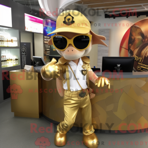 Maskottchenkostüm Gold Mare...