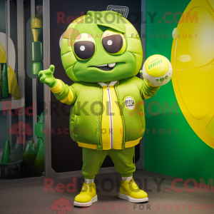 Postava maskota Lime Green...