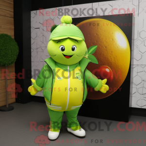 Postava maskota Lime Green...