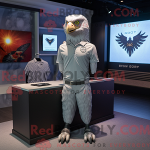 Silver Hawk mascot costume...