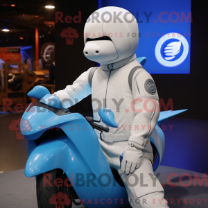 Blue Beluga Whale maskot...