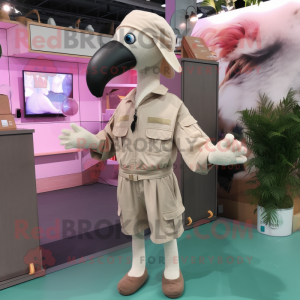 Beige Flamingo mascotte...