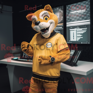 Gold Thylacosmilus mascot...