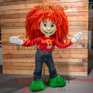 Röd irsk flagga maskot...