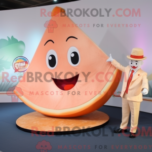 Peach Pizza Slice mascot...