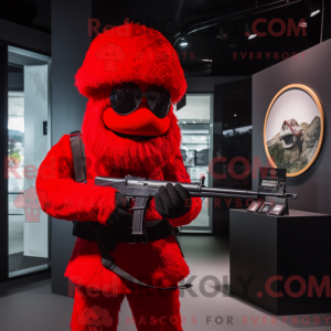 Red Sniper mascottekostuum...