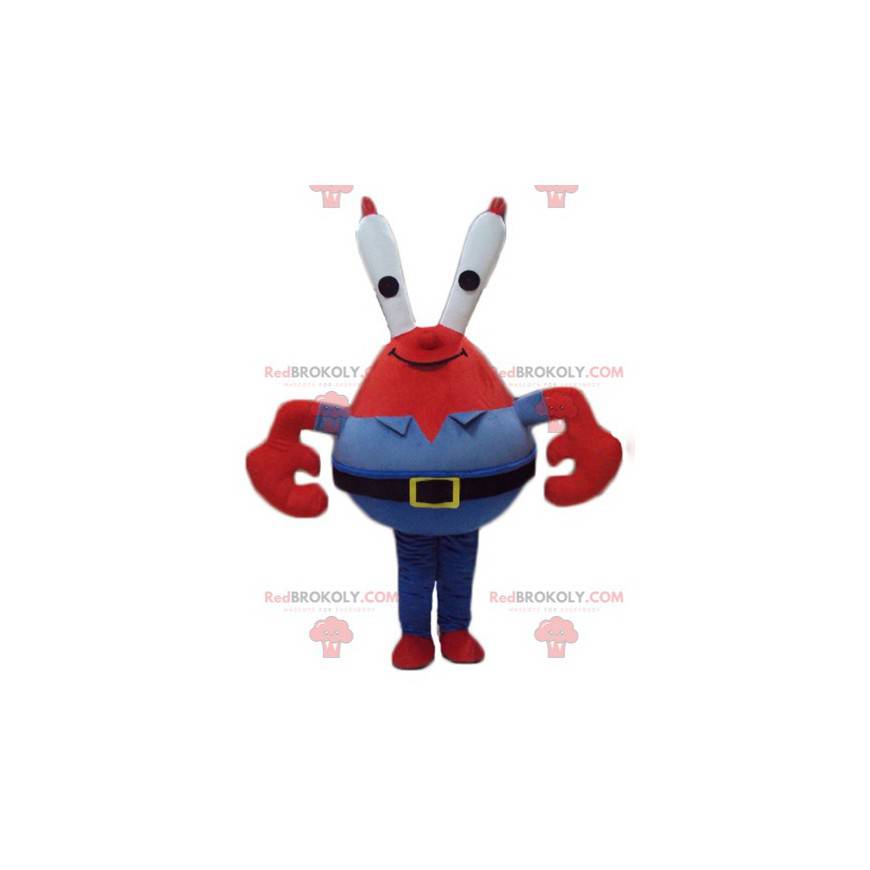 Mascote do Sr. Caranguejo famoso caranguejo vermelho em Bob