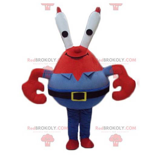 Maskot Mr. Crabs berömd röd krabba i SpongeBob SquarePants -