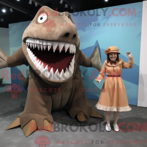 Brun Megalodon maskot...