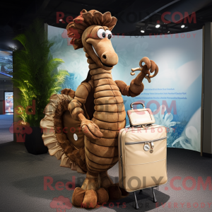 Brown Seahorse mascot...