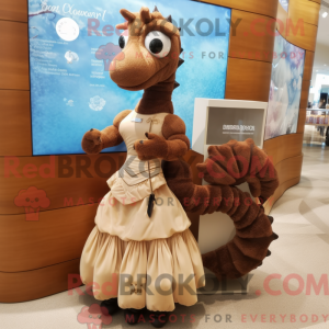 Brown Seahorse mascot...