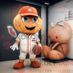 Rust Apricot mascot costume...