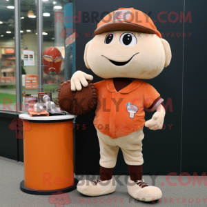 Rust Apricot mascot costume...
