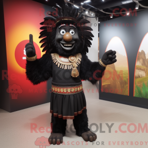 Black Chief mascottekostuum...