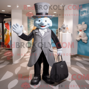 Grå Ring Master maskot...