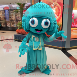 Teal Medusa Maskottchen...